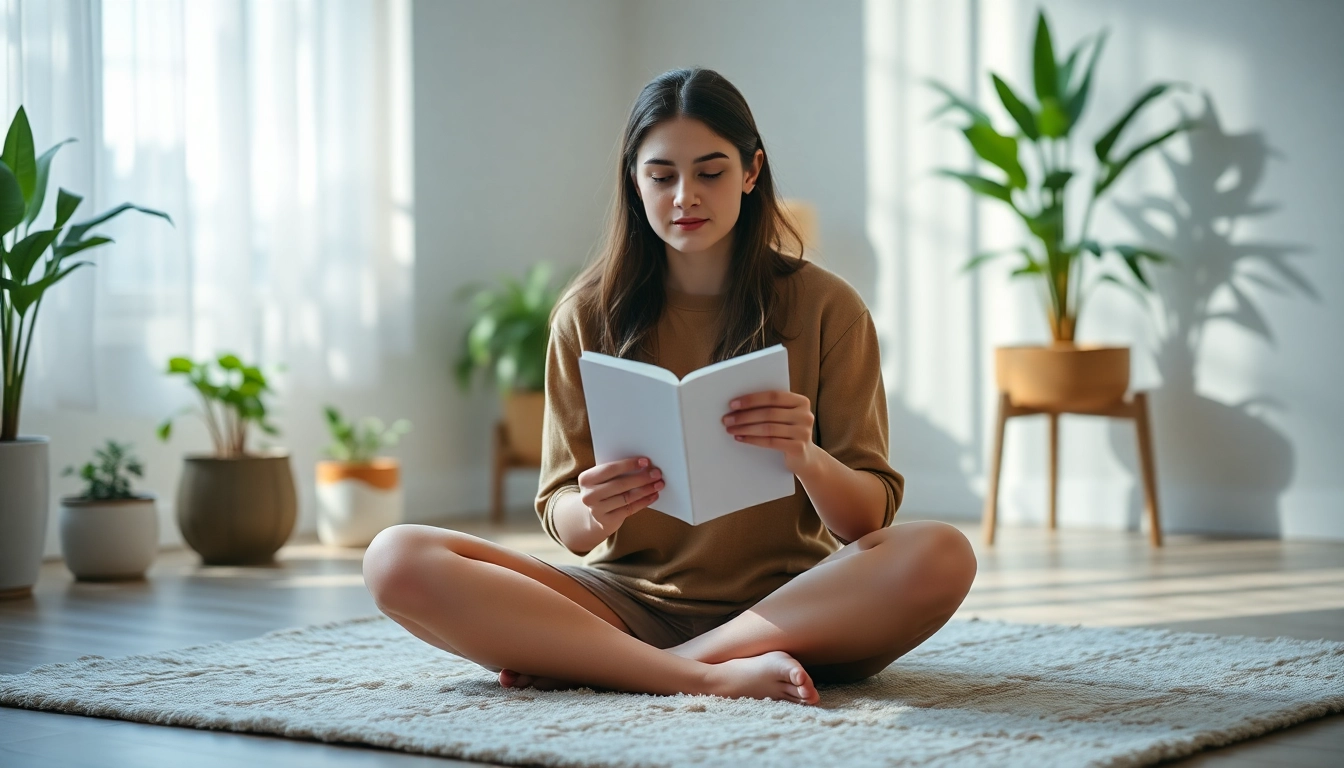 Young woman dealing with anxiety, reflecting and journaling in a calm setting.